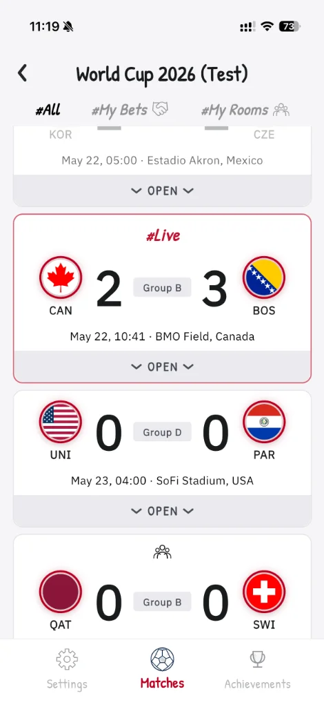 Browse Match Feed